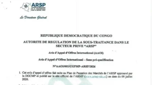 Sous-traitance : l’ARSP lance un appel d’offres international…
