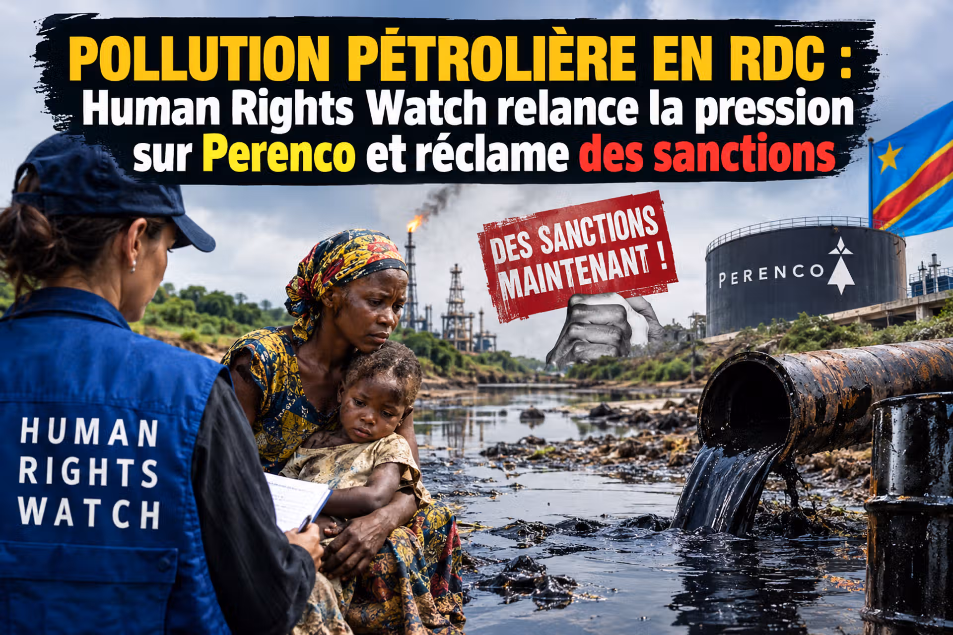 Pollution pétrolière en RDC : Human Rights Watch relance la pression sur Perenco et réclame des sanctions